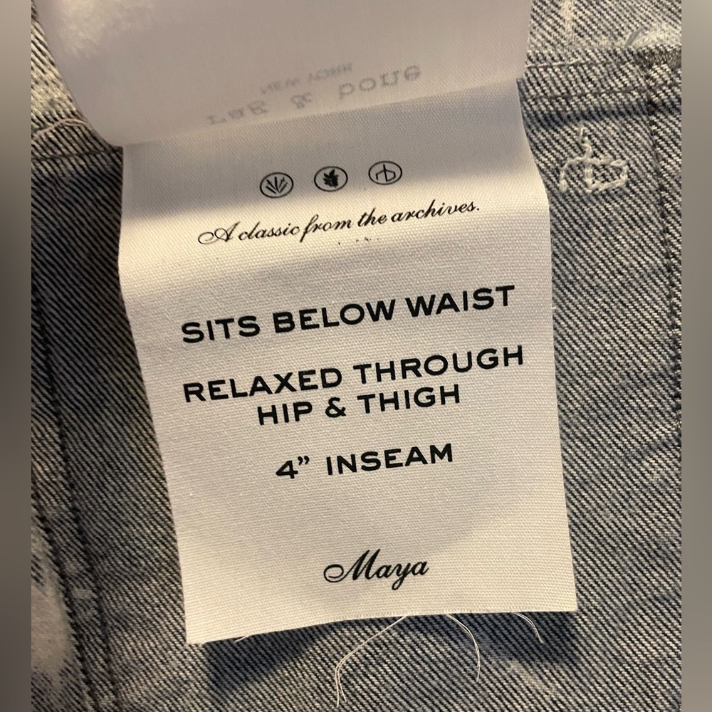 New Rag & Bone Maya High Waist Tie Dye Shorts Light Grey & white Size 28 - Picture 10 of 10